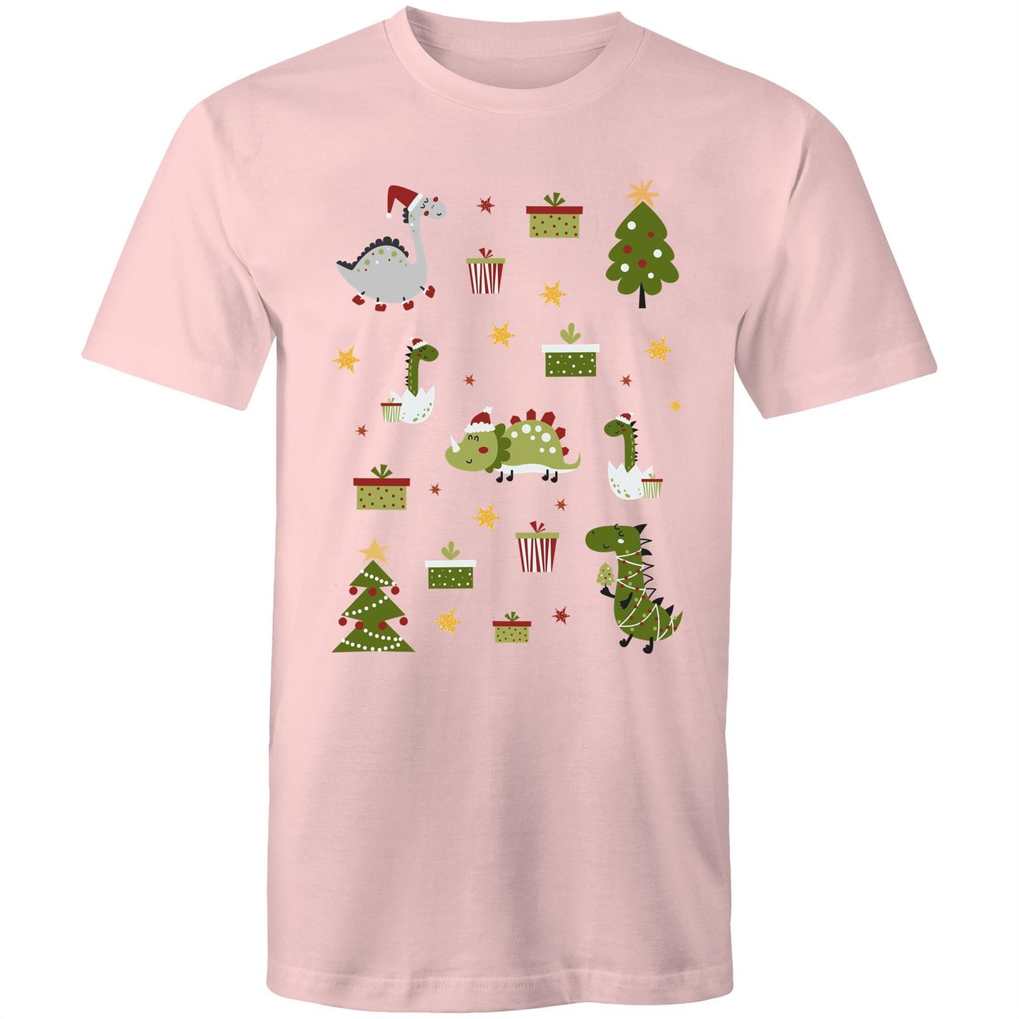 Cute Dinosaur Christmas - Mens T-Shirt