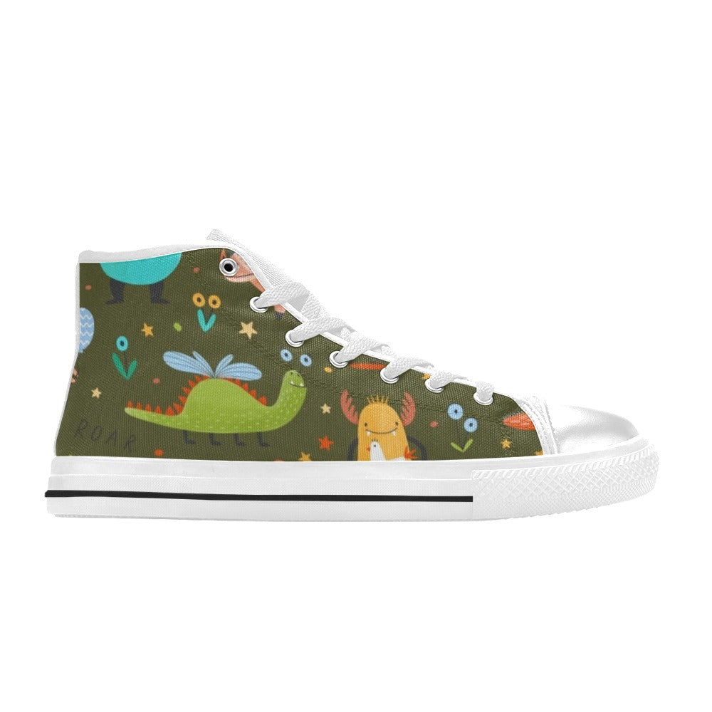 Monsters - Kids High Top Canvas Shoes Kids High Top Canvas Shoes Printed Offshore Sci Fi