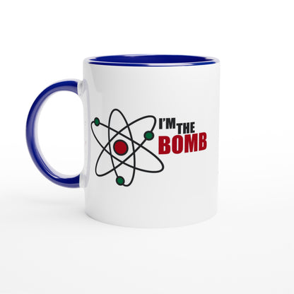 I'm The Bomb, Atom - White 11oz Ceramic Mug with Colour Inside Ceramic Blue Colour 11oz Mug Globally Fulfilled Science