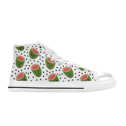 Cartoon Watermelon - Women's High Top Canvas Shoes