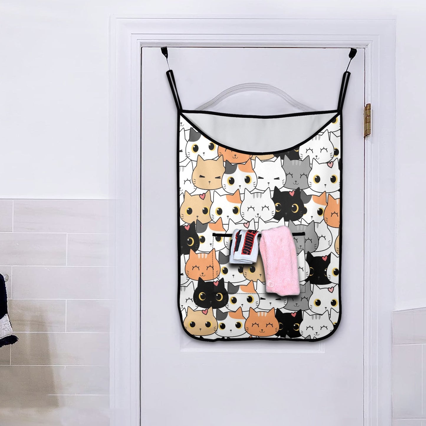 Cute Cartoon Cats - Hanging Laundry Bag