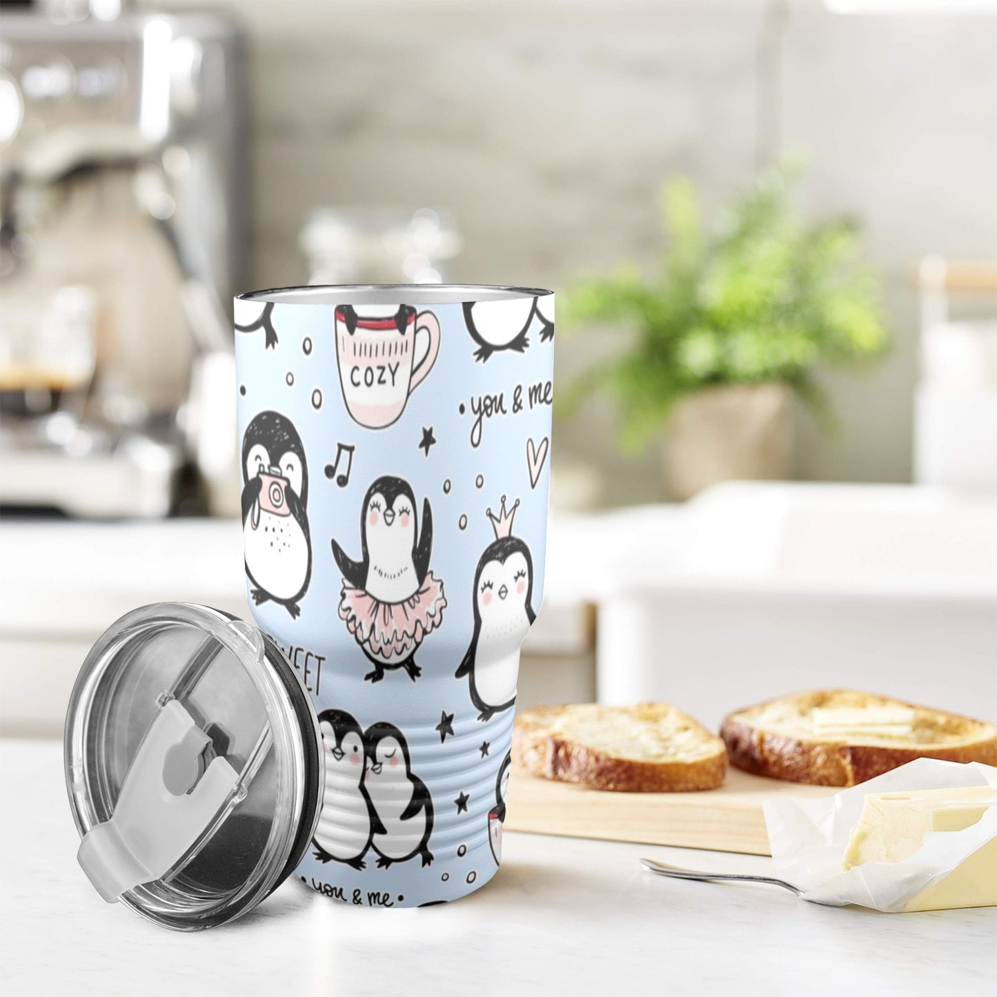 Penguin Love - 30oz Insulated Stainless Steel Mobile Tumbler