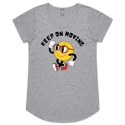 Keep On Moving - Womens Scoop Neck T-Shirt