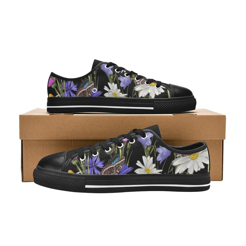 Butterfly Flowers - Women's Classic Canvas Shoes