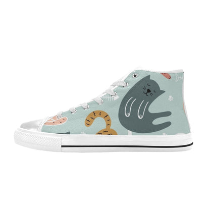 Cat Stretch - Kids' High Top Canvas Shoes