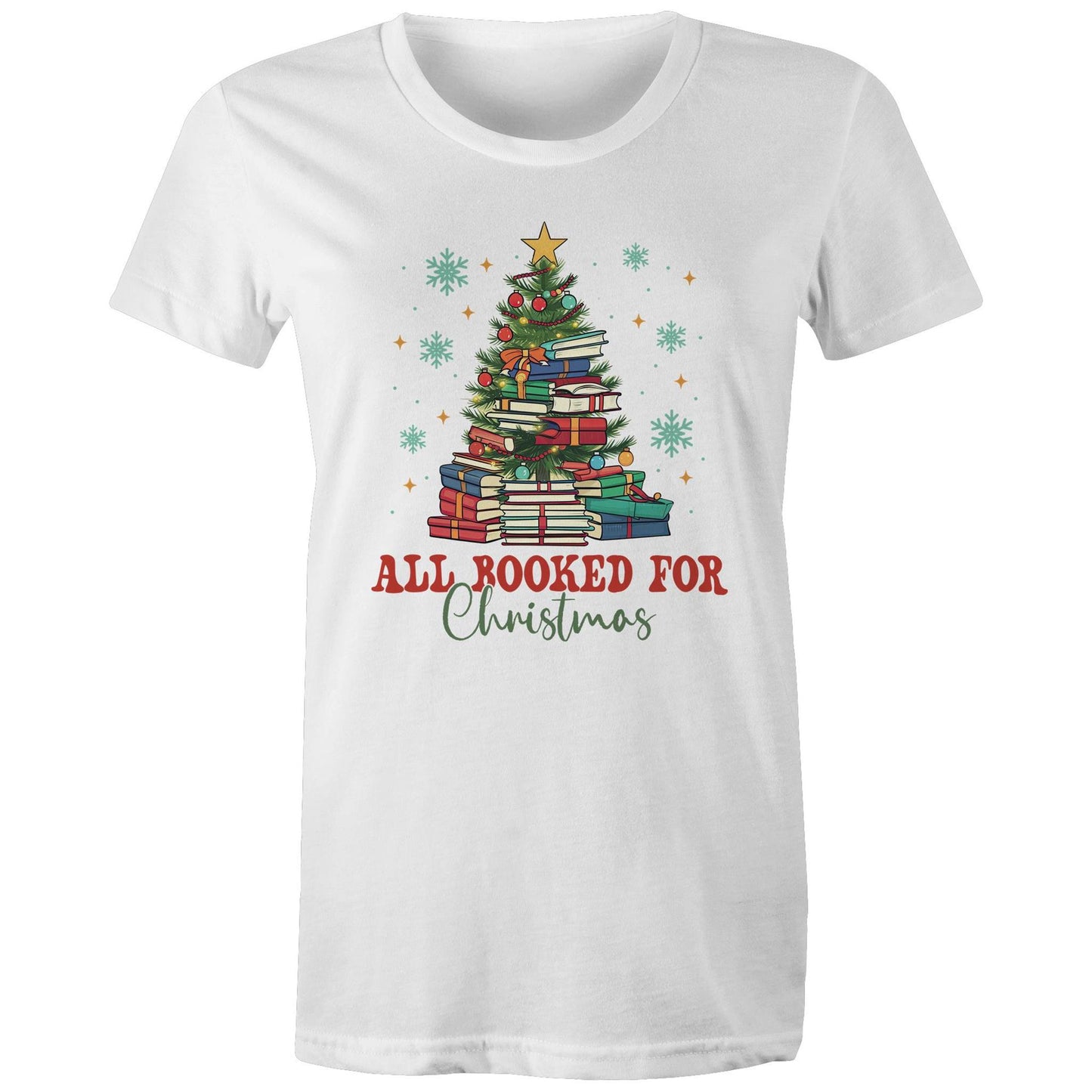 All Booked For Christmas - Womens T-shirt