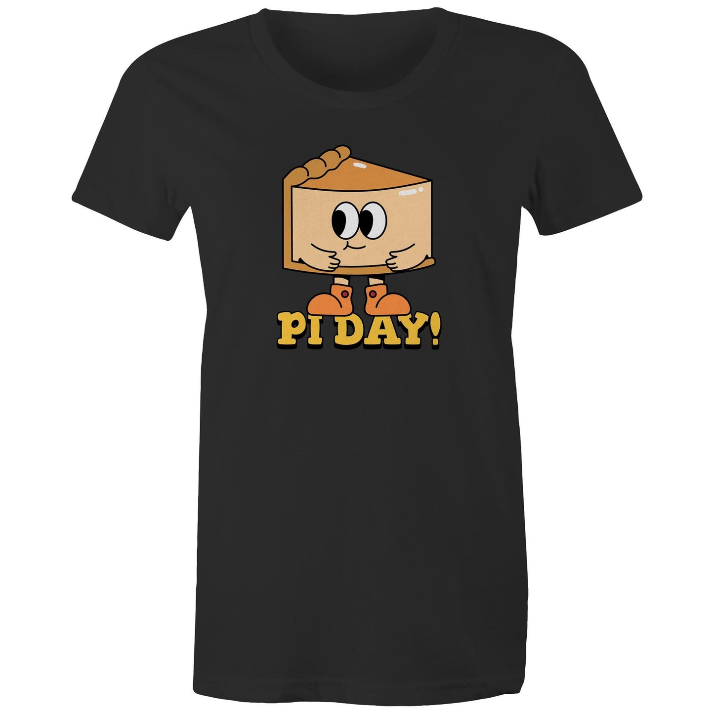 Pi Day - Womens T-shirt Black Womens T-shirt Maths Printed In Australia