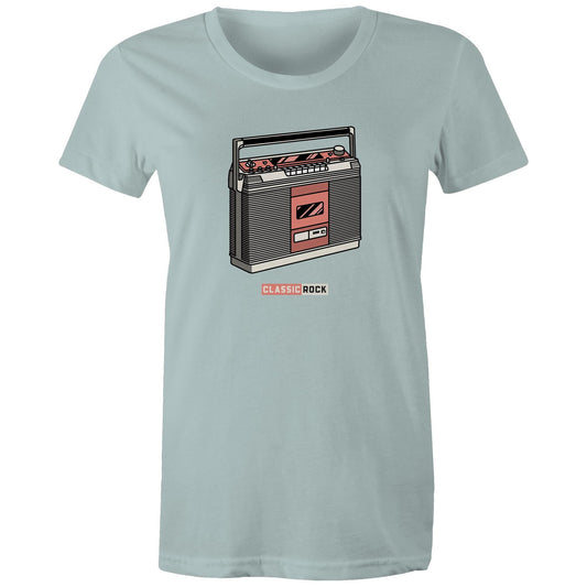 Classic Rock, Cassette Player - Womens T-shirt