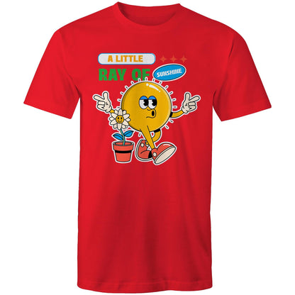 A Little Ray Of Sunshine - Mens T-Shirt Red Mens T-shirt Retro Summer