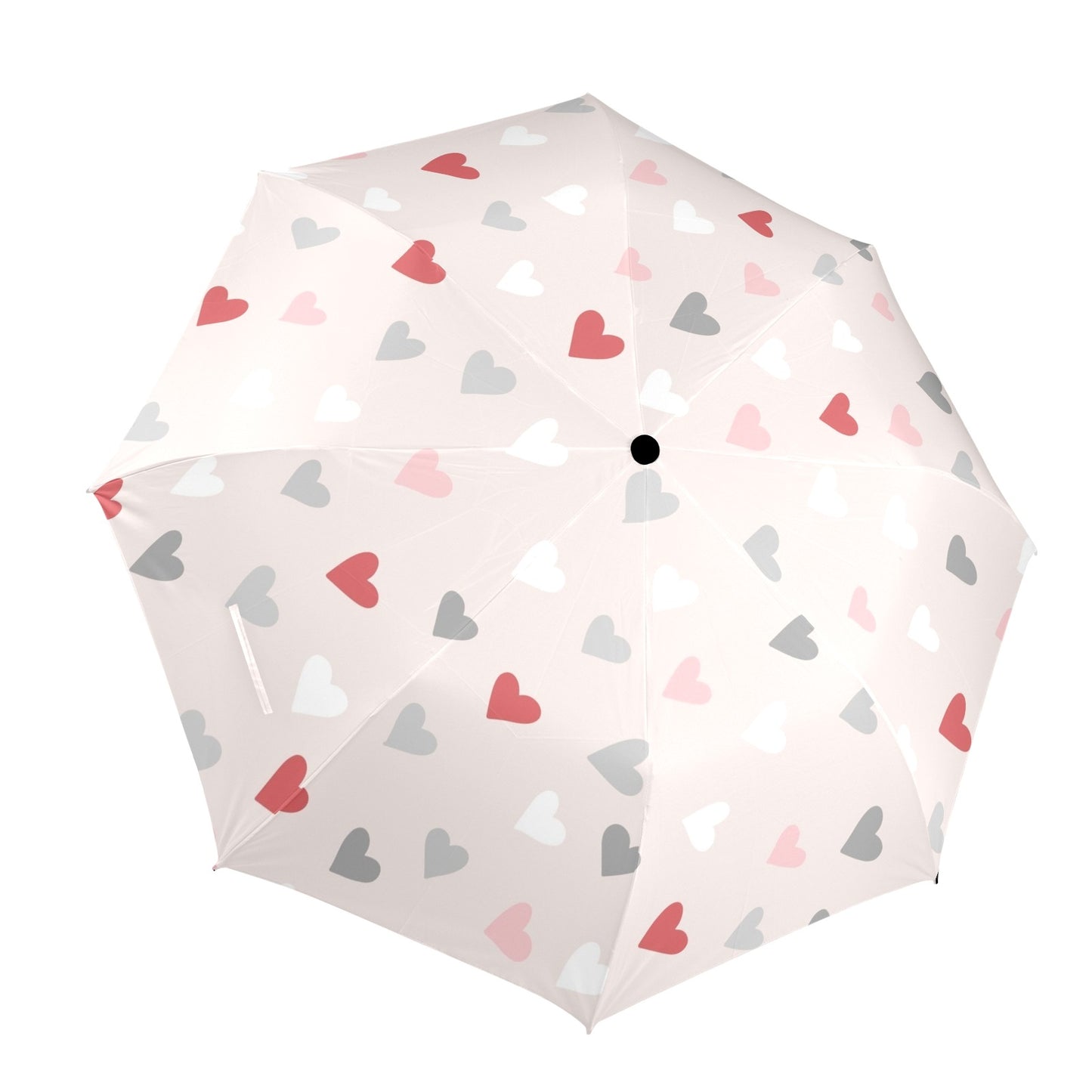 Pretty Hearts - Semi-Automatic Foldable Umbrella