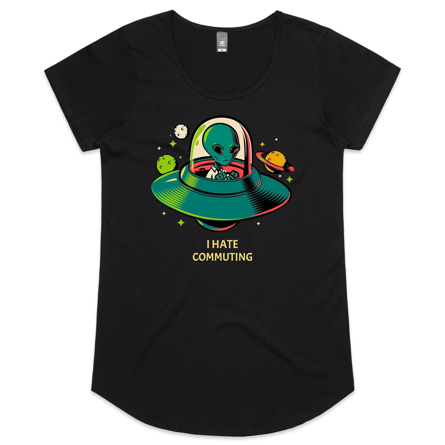 Alien Commute - Womens Scoop Neck T-Shirt