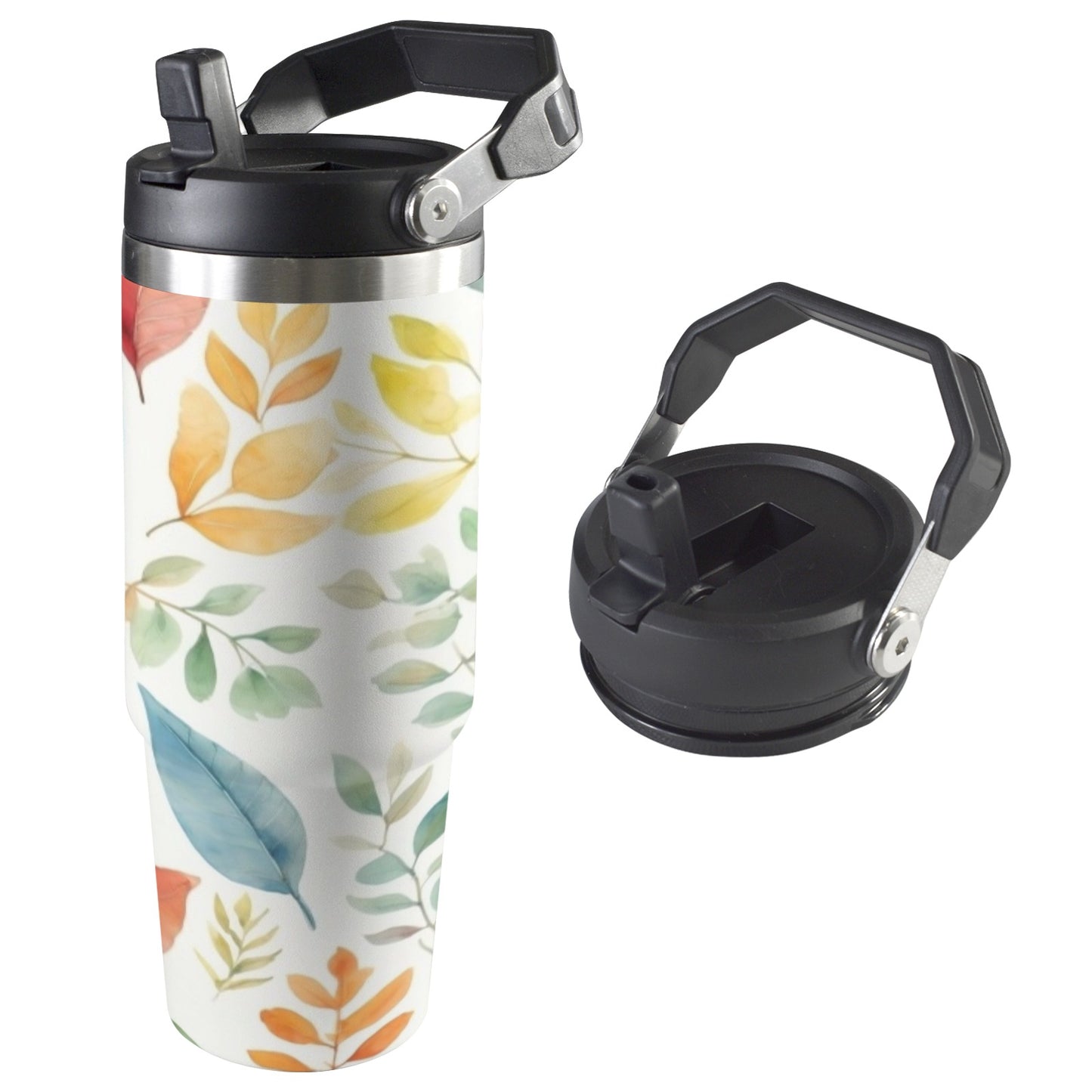 Autumn Leaves - 30oz Tumbler with Top Handle