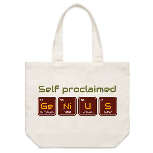 Self Proclaimed Genius, Periodic Table - Shoulder Canvas Tote Bag Default Title Shoulder Tote Bag Science