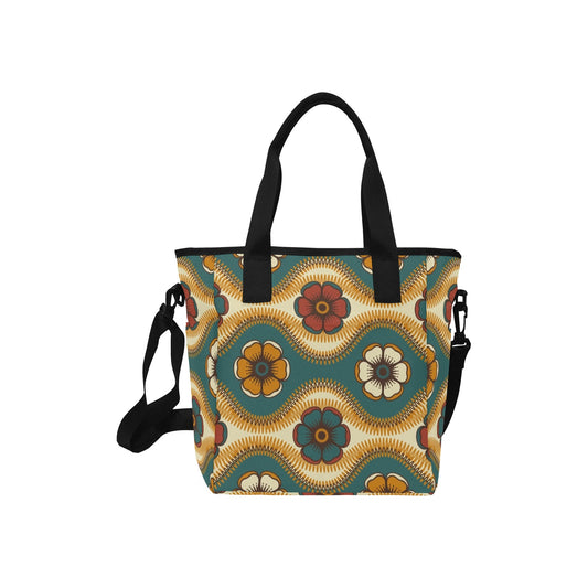 Vintage Floral Tote Bag with Shoulder Strap