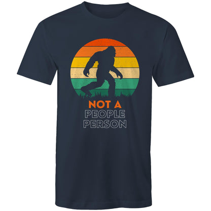 Not A People Person, Big Foot, Sasquatch, Yeti - Mens T-Shirt Navy Mens T-shirt Funny