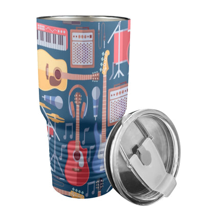 Music Instruments Blue - 30oz Insulated Stainless Steel Mobile Tumbler