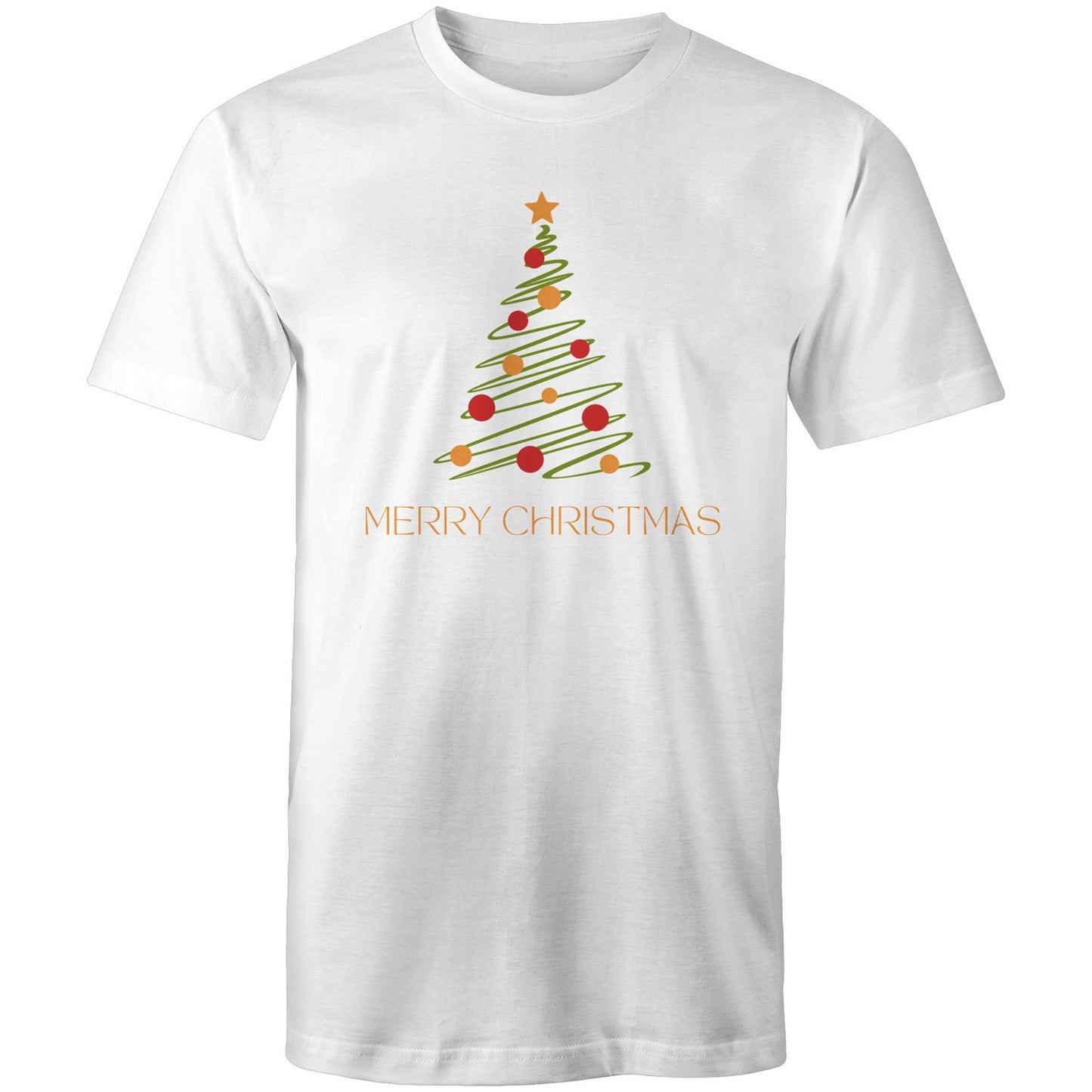 Christmas Tree Line Drawing - Mens T-Shirt