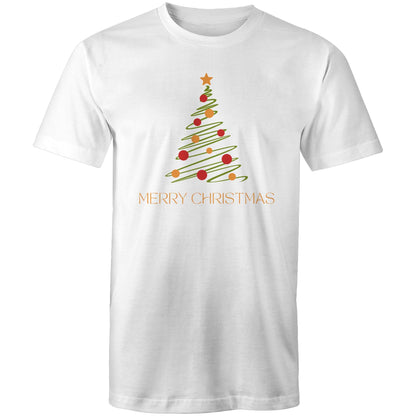 Christmas Tree Line Drawing - Mens T-Shirt