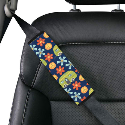 Hippy Caravan - Car Seat Belt Cover 7''x10'' (Pack of 2)