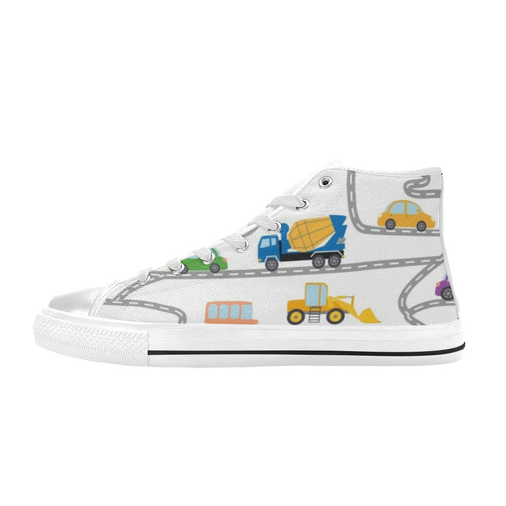 On The Road - Kids' High Top Canvas Shoes