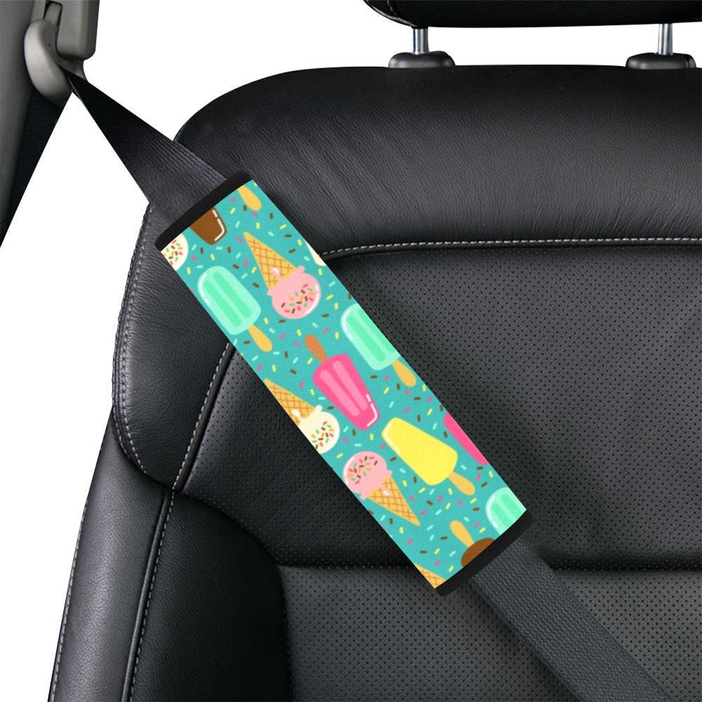 Ice Cream - Car Seat Belt Cover 7''x10'' (Pack of 2)