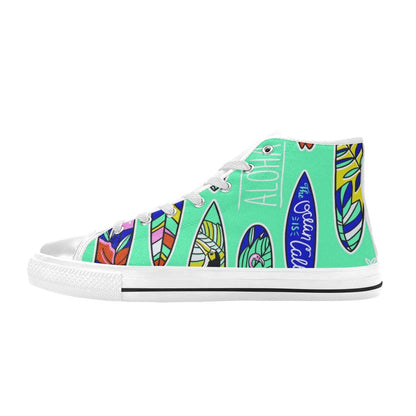 Aloha Surfboards - Men's High Top Canvas Shoes