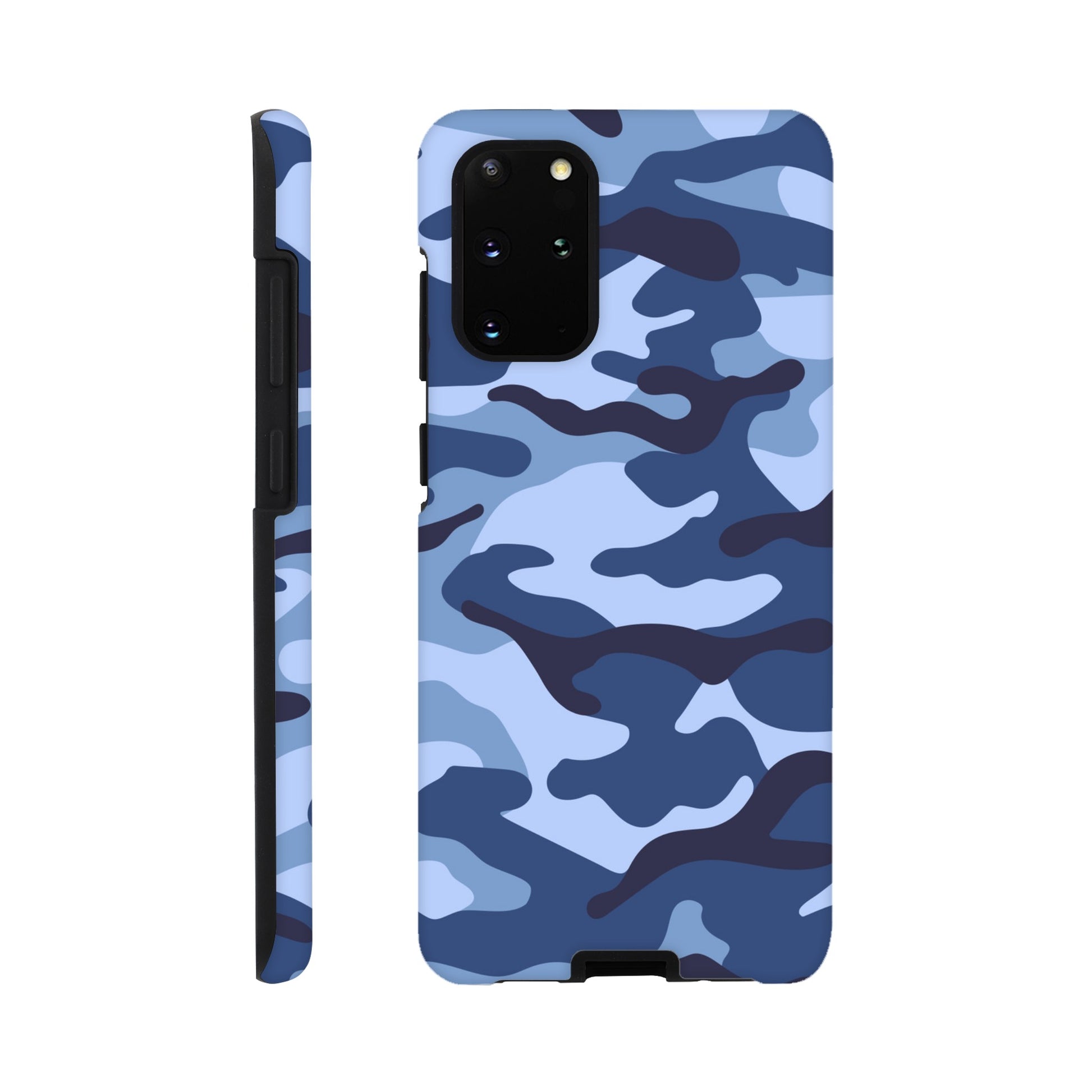 Blue Camouflage - Phone Tough Case Galaxy S20 Plus Phone Case Globally Fulfilled