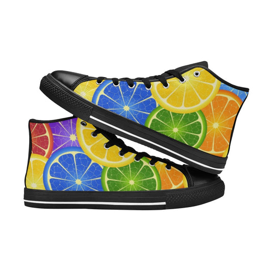 Citrus - Women's High Top Canvas Shoes