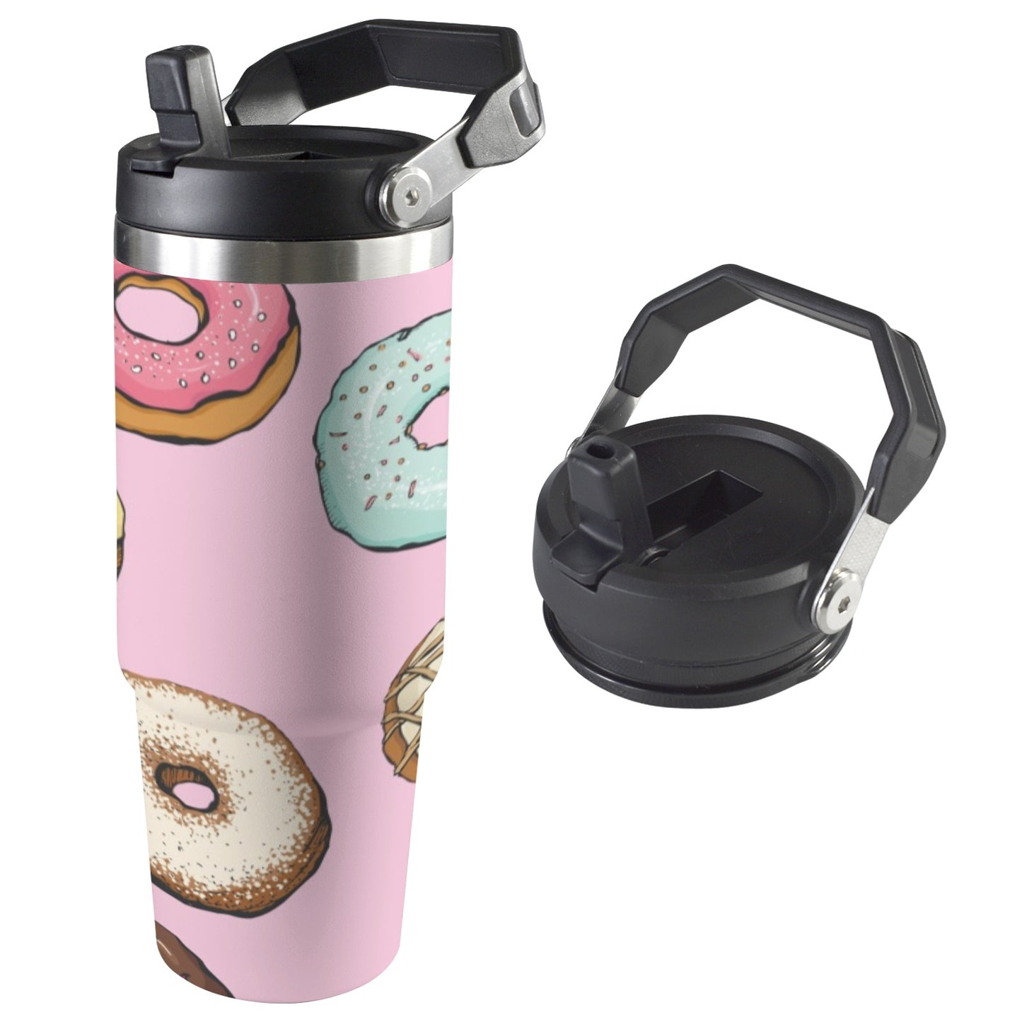 Doughnuts - 30oz Tumbler with Top Handle