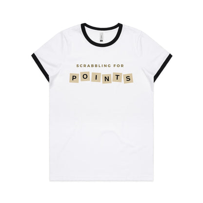 Scrabbling For Points - Women's Ringer Tee