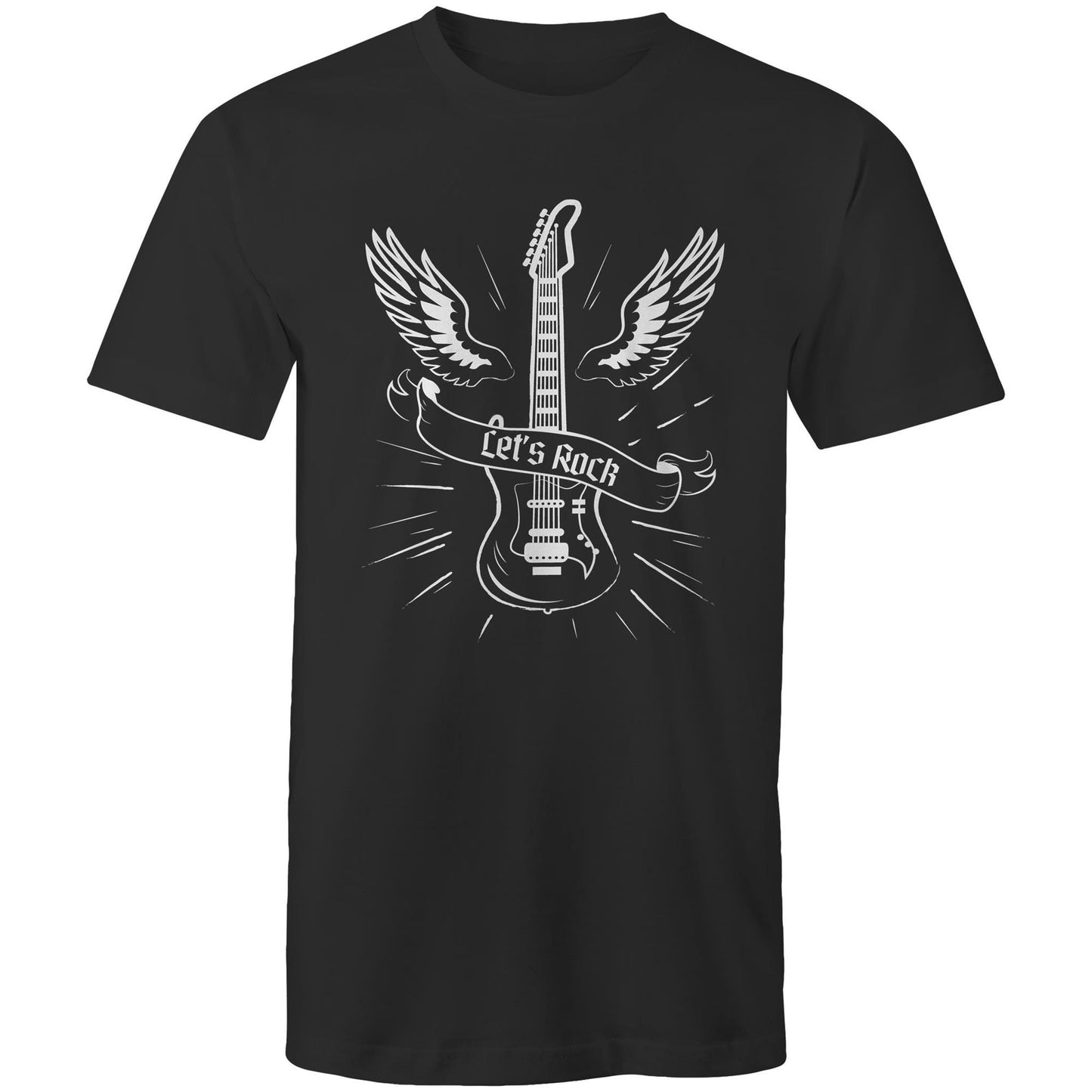 Let's Rock, Guitar - Mens T-Shirt