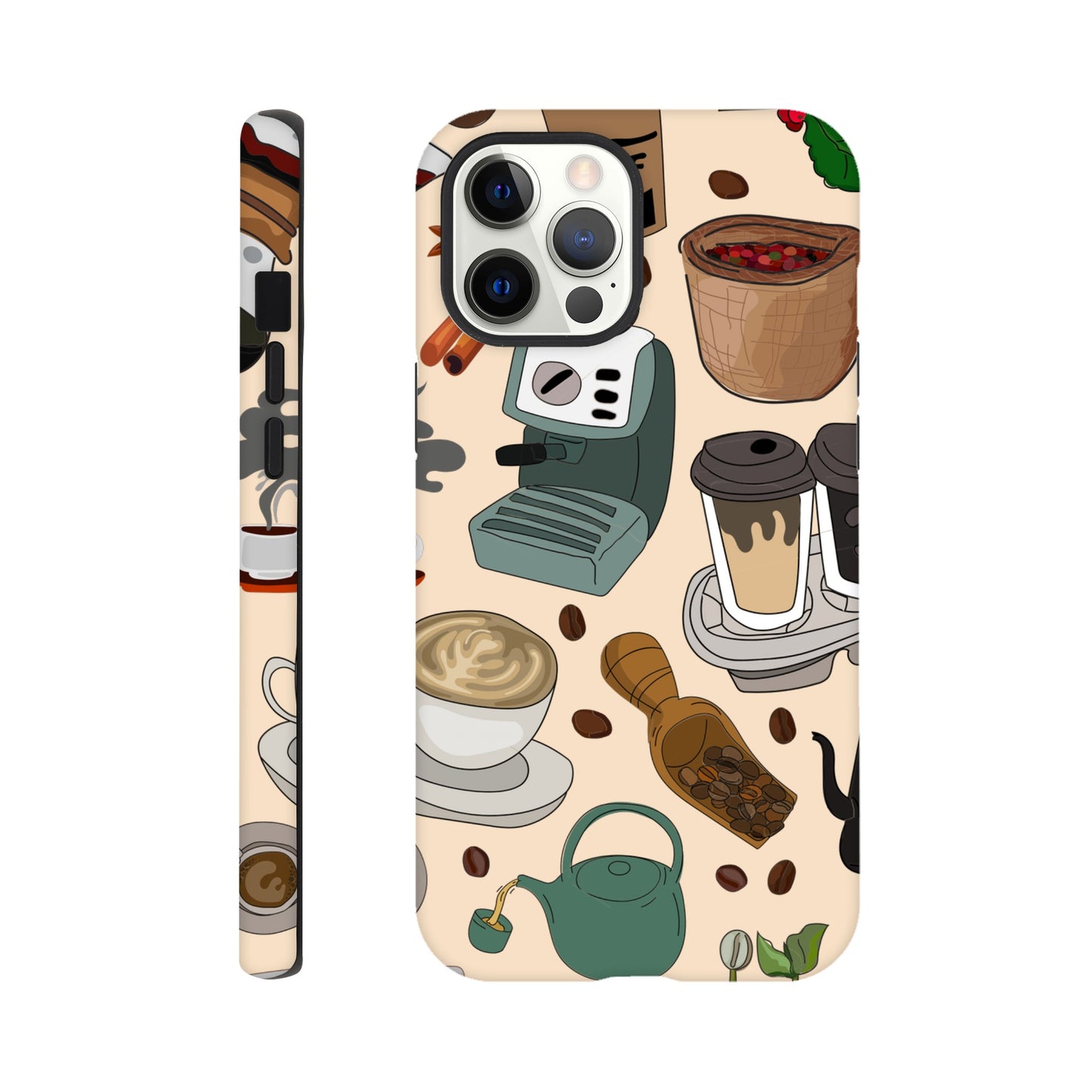 All The Coffee - Phone Tough Case iPhone 12 Pro Max Phone Case Coffee Globally Fulfilled