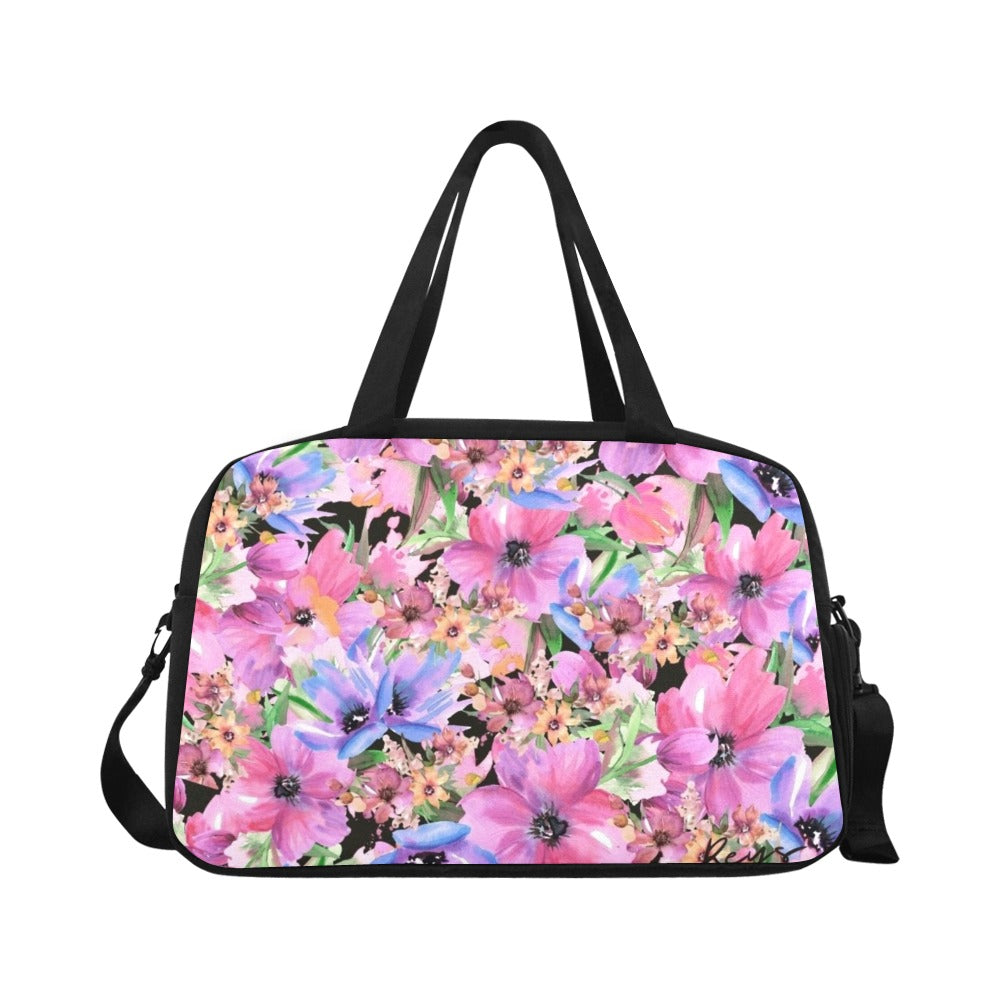 Bright Pink Floral - Gym Bag Gym Bag Printed Offshore