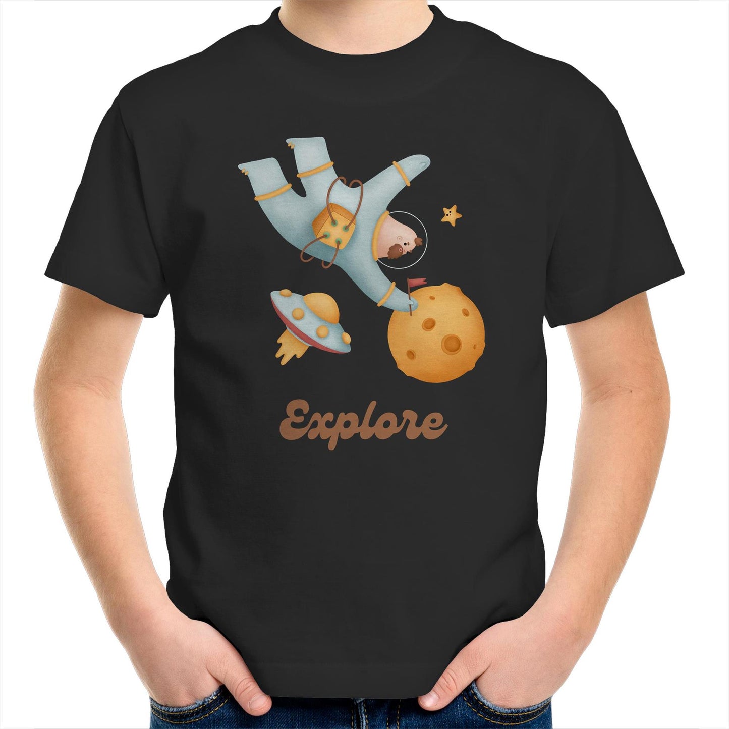 Explore Space - Kids Youth T-Shirt