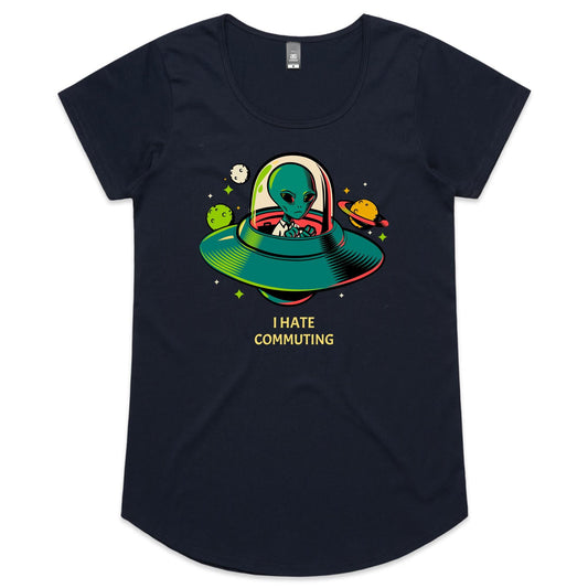 Alien Commute - Womens Scoop Neck T-Shirt