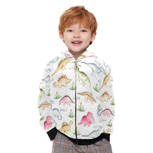 Dinosaur Garden - Junior Boys Zip Up Hoodie