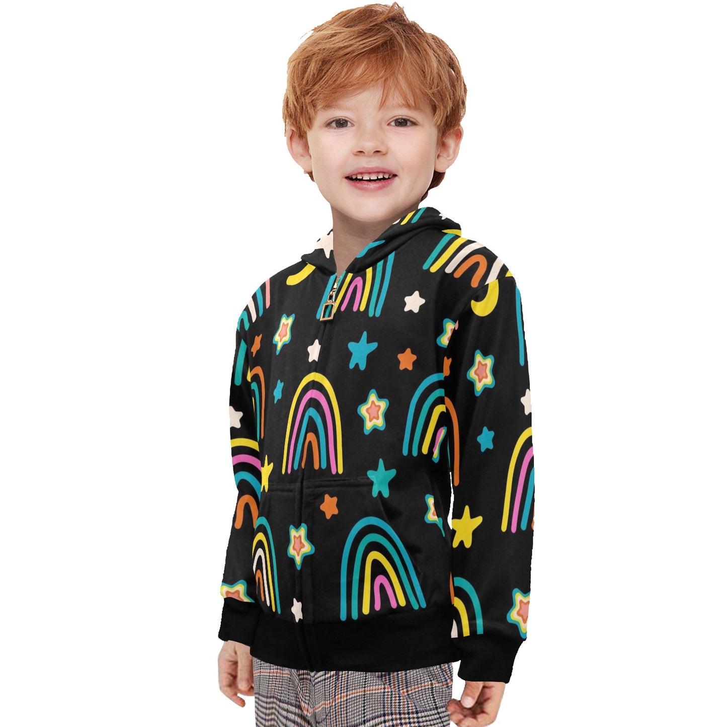 Rainbows - Junior Boys Zip Up Hoodie