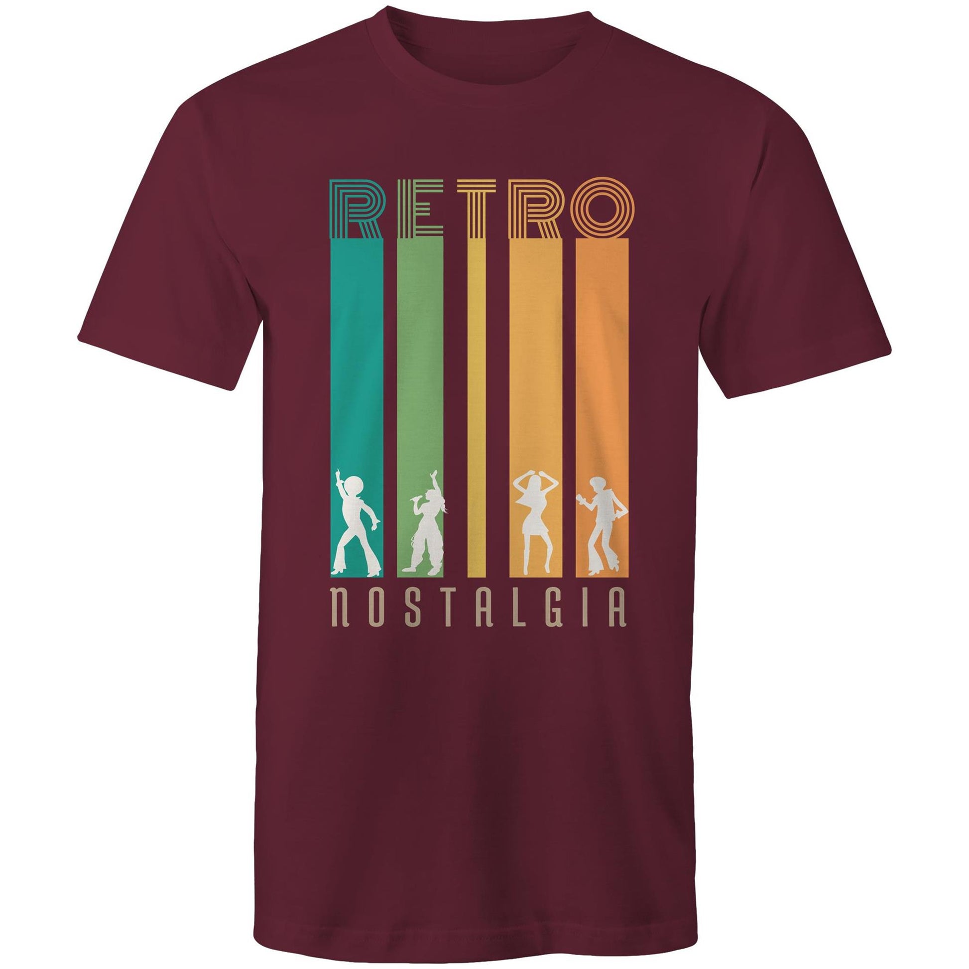 Retro Nostalgia - Mens T-Shirt Burgundy Mens T-shirt Retro