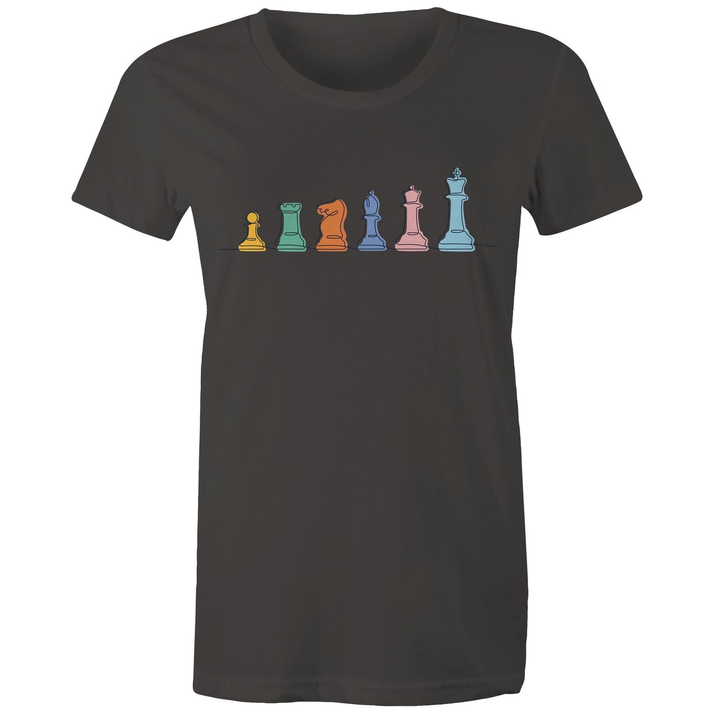 Chess - Womens T-shirt Charcoal Womens T-shirt Chess Games