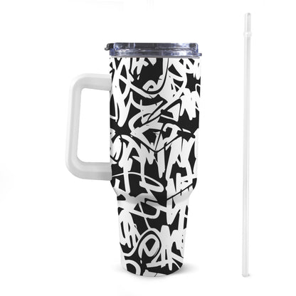 Graffiti - 40oz Tumbler with White Handle