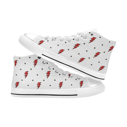 Red Lightning - Women's High Top Canvas Shoes