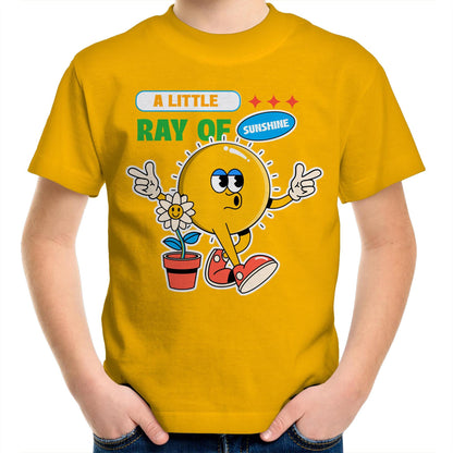 A Little Ray Of Sunshine - Kids Youth T-Shirt Gold Kids Youth T-shirt Retro Summer
