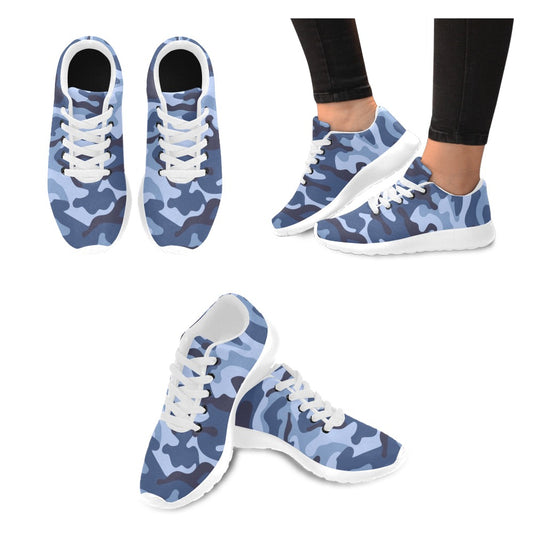 Blue Camouflage - Kids Sneakers