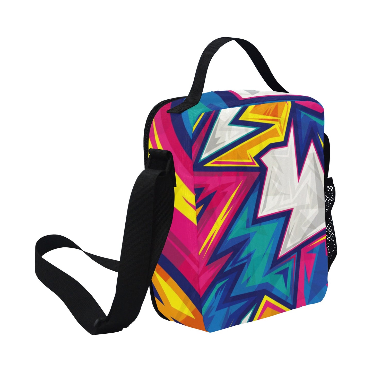 Abstract Geometric - Crossbody Lunch Bag for Kids Kids Crossbody Lunch Bag