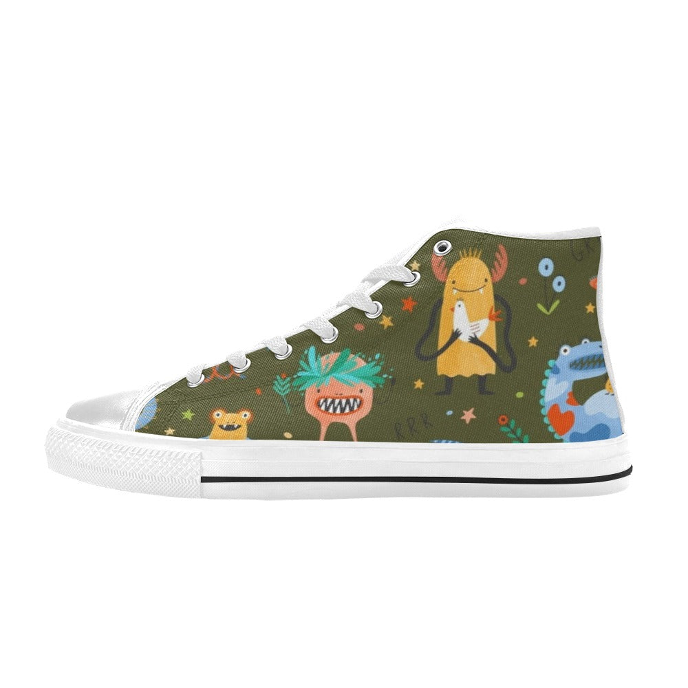 Monsters - Kids High Top Canvas Shoes Kids High Top Canvas Shoes Printed Offshore Sci Fi