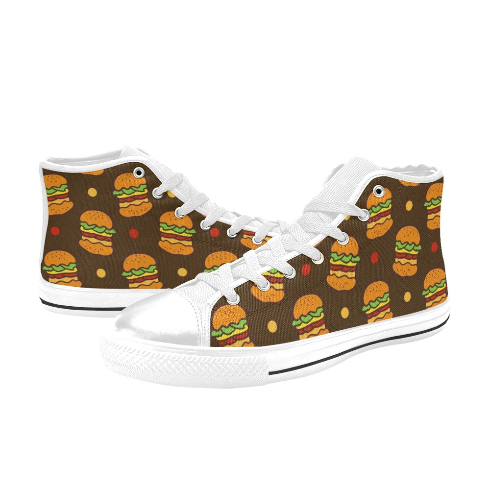 Burgers - Men's High Top Canvas Shoes