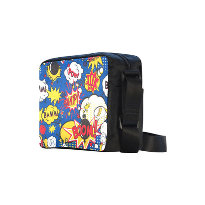 Blue Comic Book - Classic Cross-body Nylon Bag