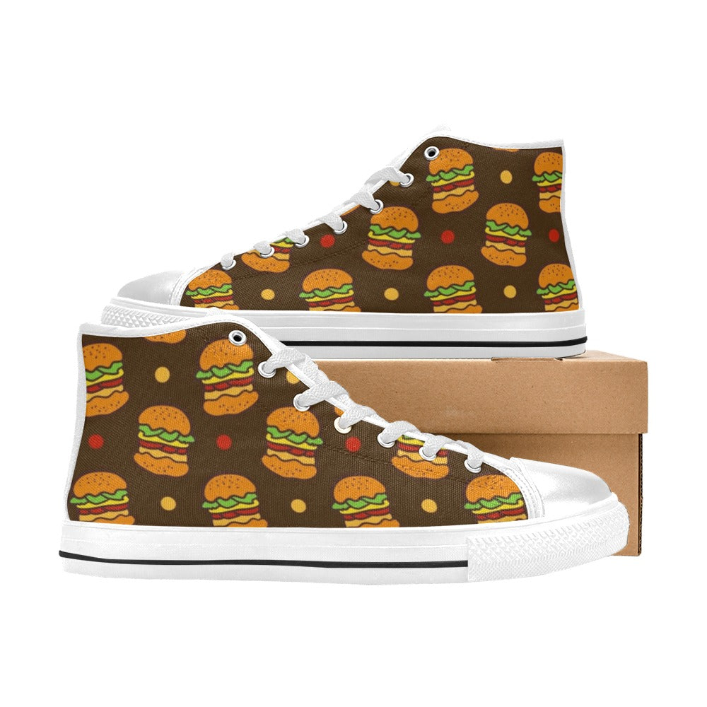 Burgers - Men's High Top Canvas Shoes