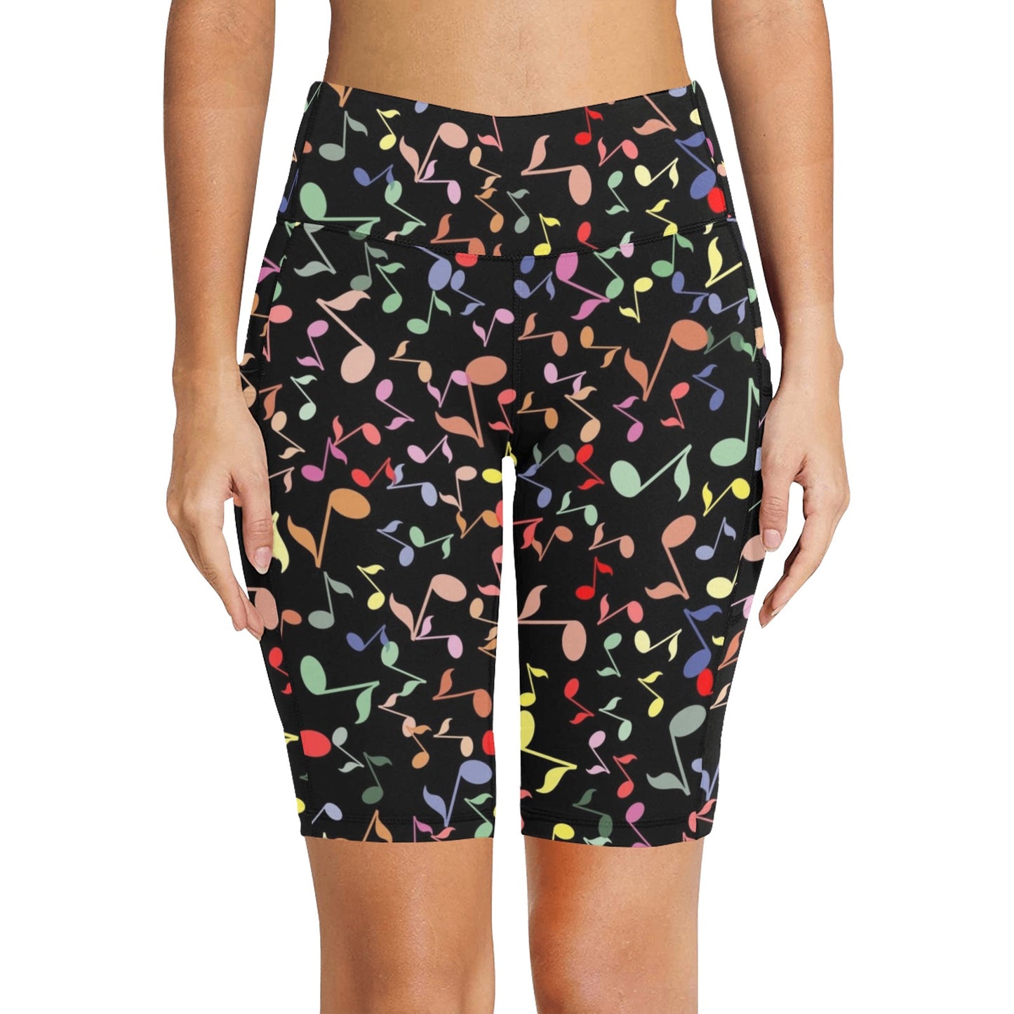 Quavers, Music Notes - Women's Bike Shorts