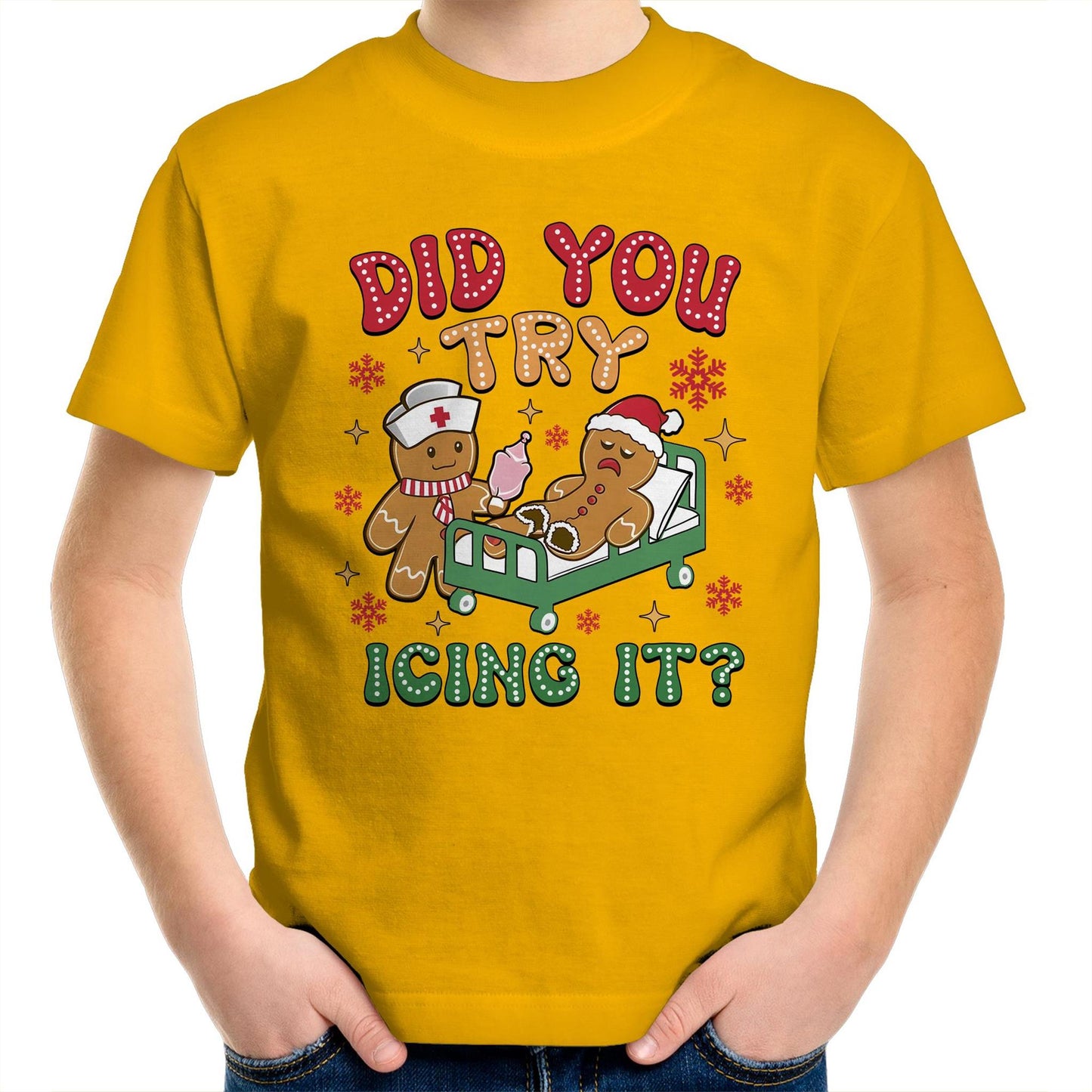 Funny Gingerbread, Did You Try Icing It - Kids Youth T-Shirt